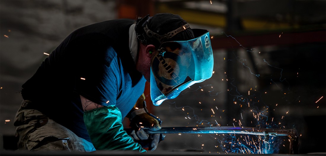 Welder working at the Champion GSE - June 2025