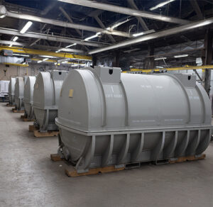 Steel containers at the Champion GSE